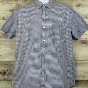 J. Ferrar* Men's Short Sleeve Button‎ Down Chest Pocket Shirt Size~ Large